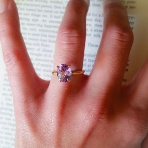 SOLD! Posh Paragon”- 3 CT Amethyst Solitaire Ring